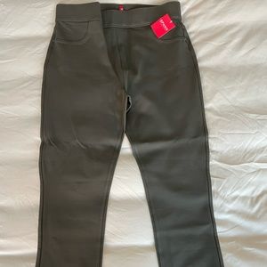 Spanx, perfect back pant, olive green, size large, NWT